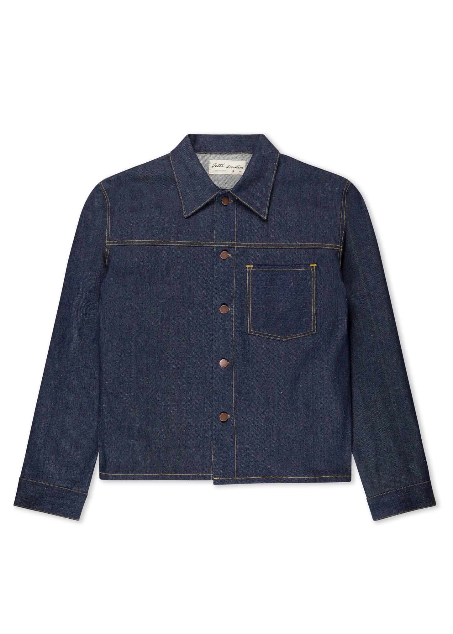 Denim Button-Front Shirt