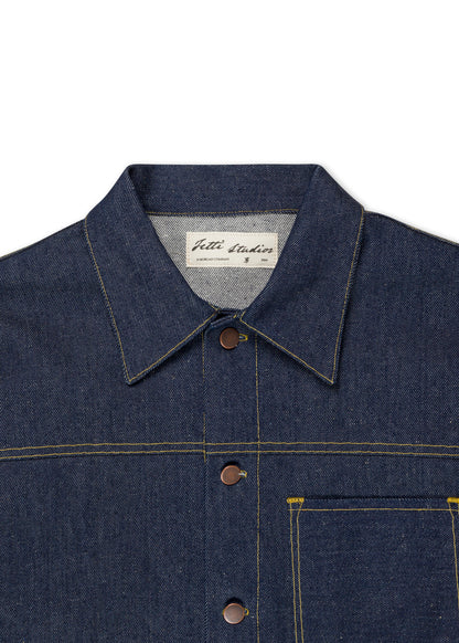 Denim Button-Front Shirt